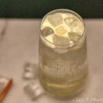 beachfront snowman drink top view