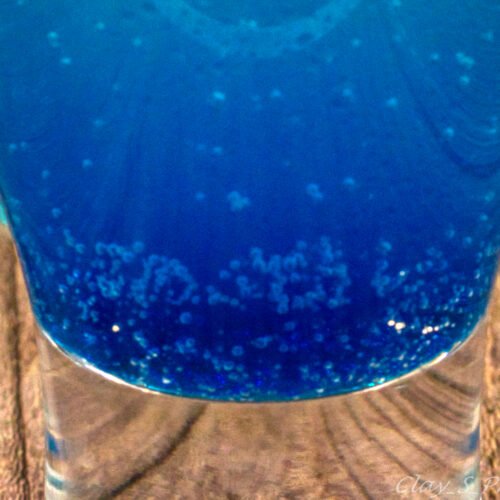 blue lagoon mocktail close-up view