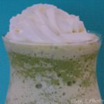 matcha frappe close-up view