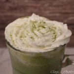 matcha hot chocolate close-up view